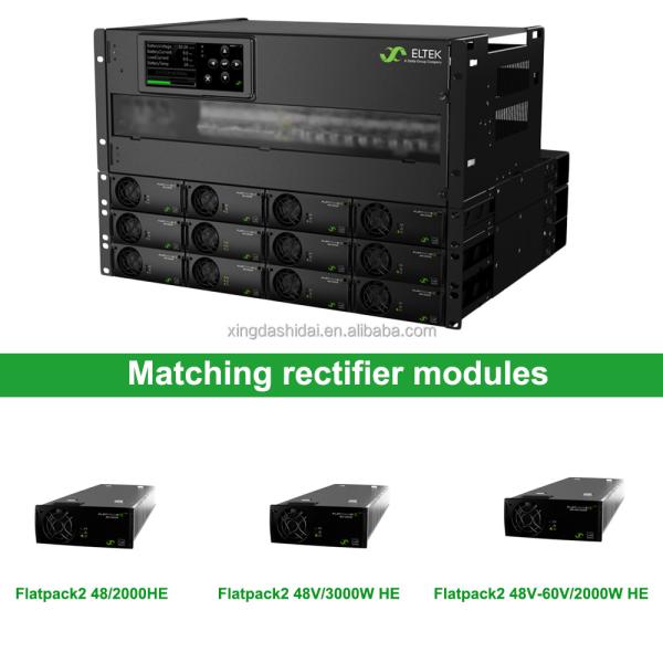 19inch 4U Telecom Hybrid System Eltek Flatpack2 48V/24KW With Integrated Rectifier
