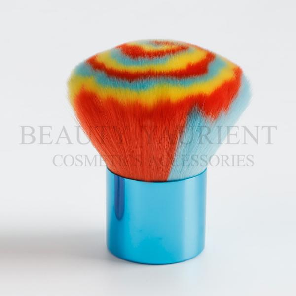 Multicolored Hair Kabuki Makeup Brush OEM Logo Facial Beauty Tools