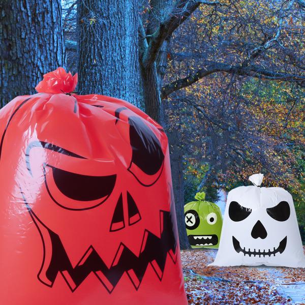 Декорация садового двора на Хэллоуин тыквенные мешки для газона биоразлагаемые тепловые уплотнители боковые мешки для гусетов пластиковые мешки для листьев