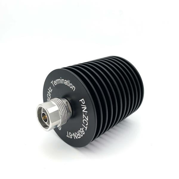 ROHS 60W RF Termination 50 Ohm DC 6GHz Coaxial Black Anodize