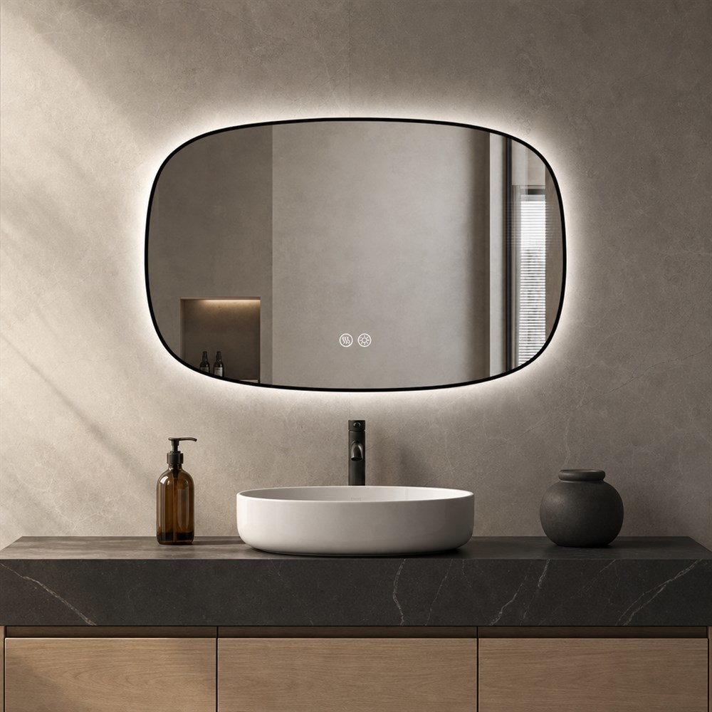 Touch Dimmable LED Wall Mirror with Copper-free Silver Mirror and IP44 IP54 Waterproof for Bathroom