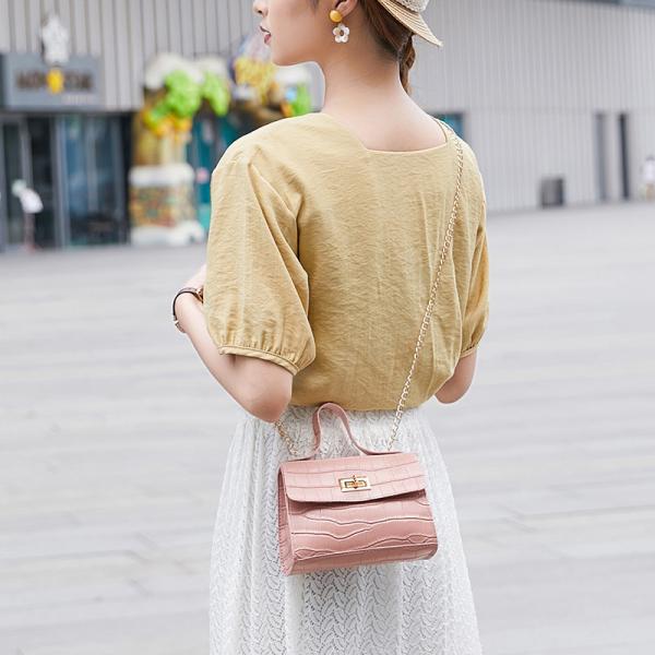Customized Color Crocodile Pattern Handbag with Zipper Closure and Luxury Design