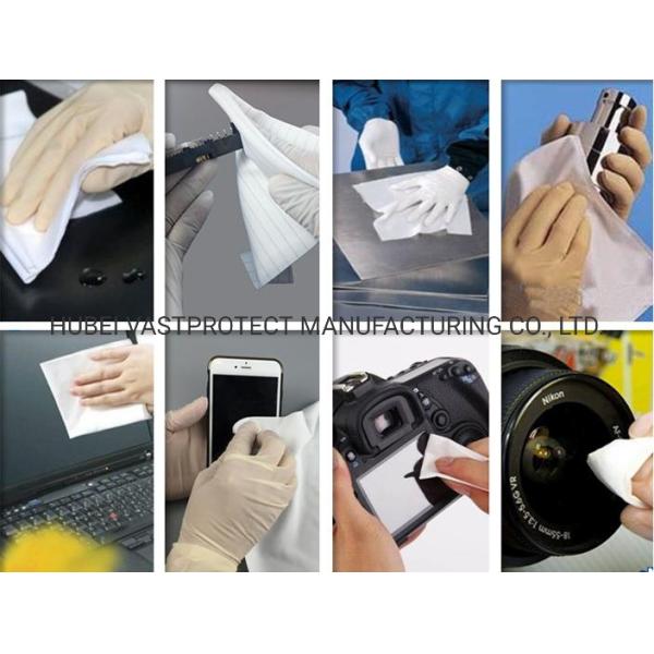 1009 Линтовое лазерное холодное отделение 100% полиэстерные салфетки для чистых помещений 23*23 см для промышленности