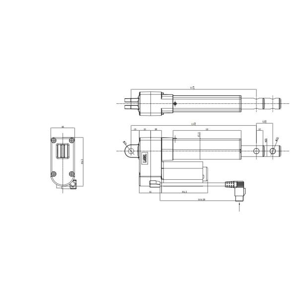 50-80W Electric Linear Actuator 24v Dc Motor For Medical Equipment