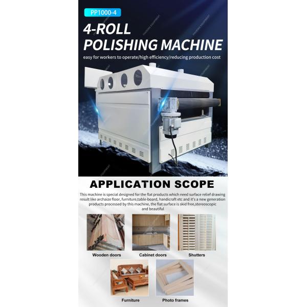 Solid Wood Furniture Cabinet Polishing Machine with 0.6mpa Working Air Pressure