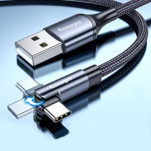 Cable de recharge universel de type C à rotation 180 3A à recharge rapide 480