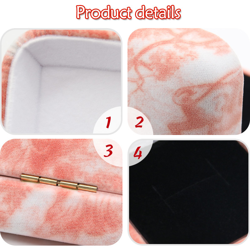 Simple Plastic Velvet Jewelry Packaging Box For Rings Earrings Necklaces Delicate