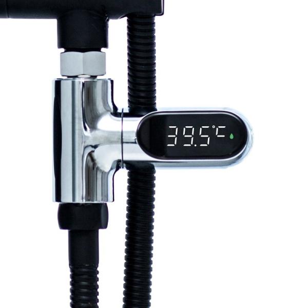 Household Temperature Instruments Self-Generating LED Display Water Temperature Gauge