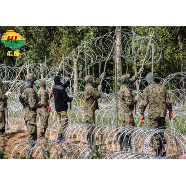BTO-16 Conertina Разерная проволока оцинкованная охрана для обороны Временные охранные установки