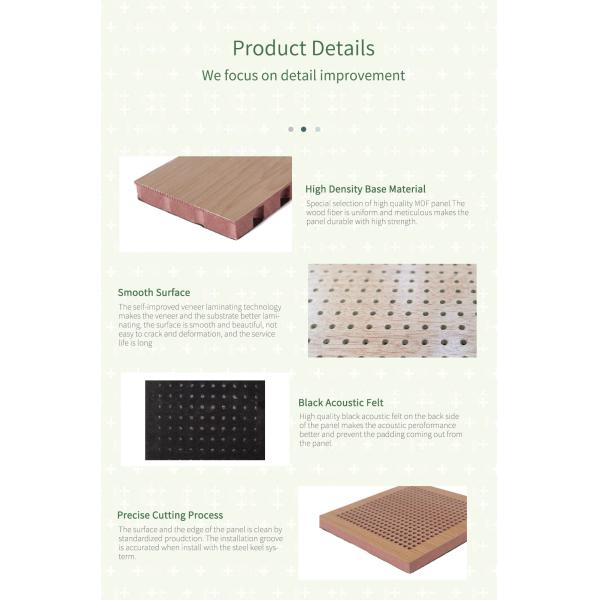 16/16/8 6 Модель фанера звукозащищенный МДФ акустическая деревянная панель для декорации стен