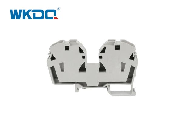 285-635 Red Copper Two Conductor Spring Clamp Terminal Block Installation Side And Center Marking