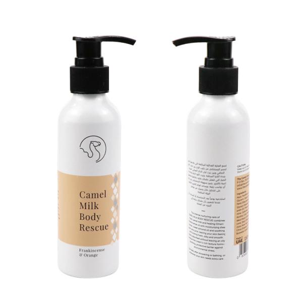 3.4OZ 5OZ 6.7OZ Household Shower Pump Bottle White Orange Custom Cosmetic Bottles