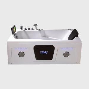 6 Person Square Outdoor Hot Oversized Jacuzzi Tub 55 Inch Bath Tub For Garden