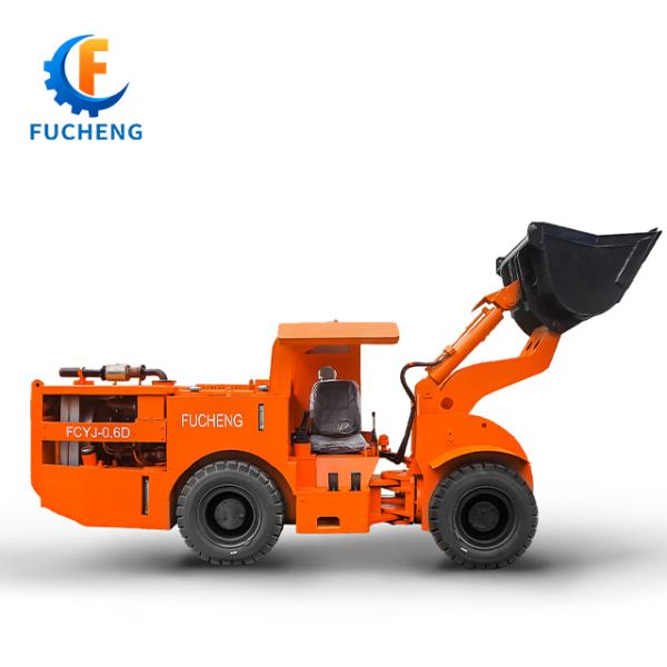 FUCHENG 0.6 m3 /0.75 yd3 Articulated LHD Diesel Underground Mining Loader for Mining