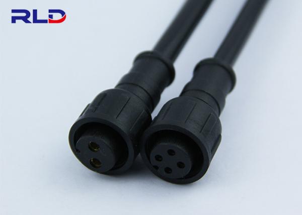 2 conector de cabo fêmea masculino impermeável da extensão do conector de cabo do PIN do PIN 3