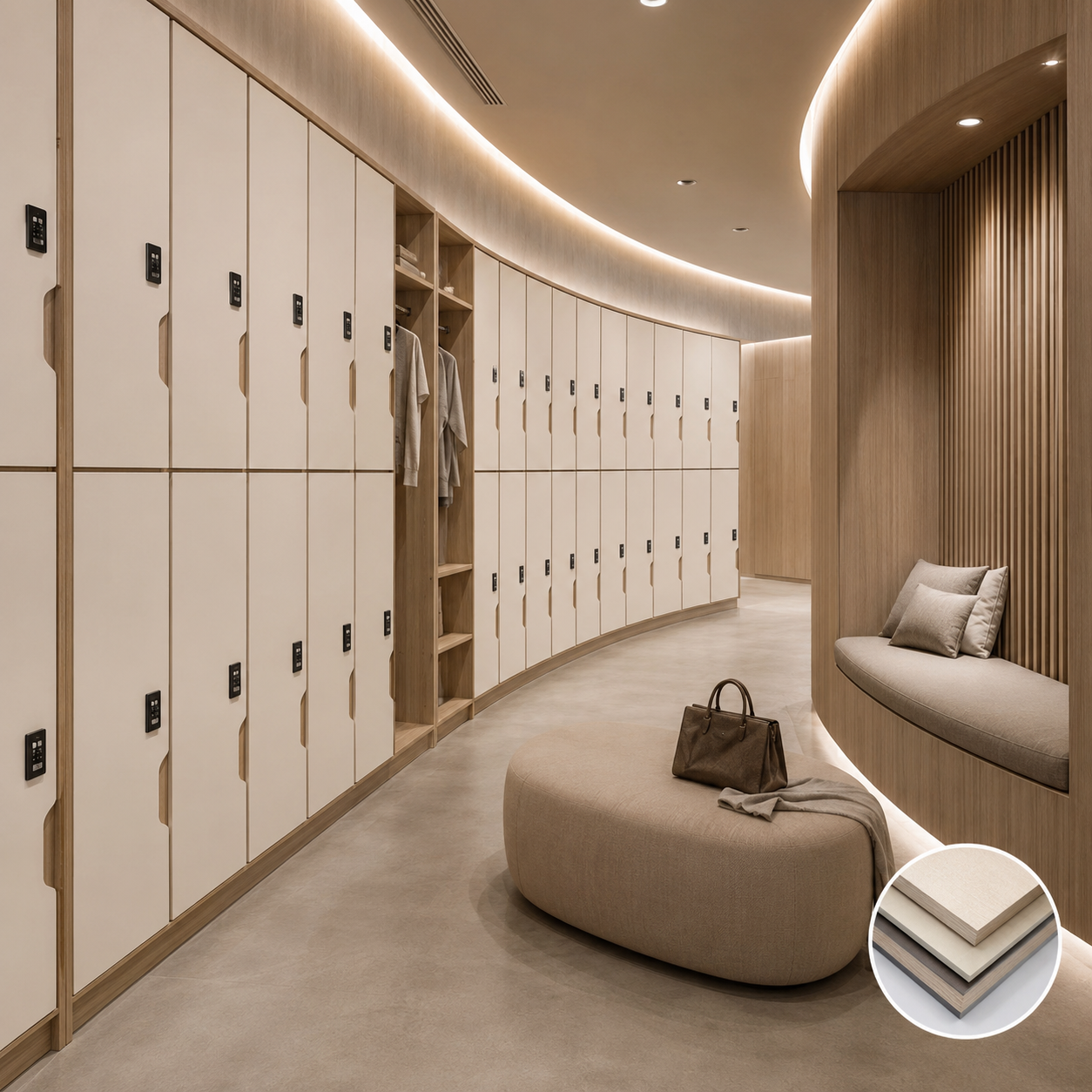 Custom HPL Compact Board Lockers | Waterproof Commercial Employee Storage Lockers for Office, Gym & School