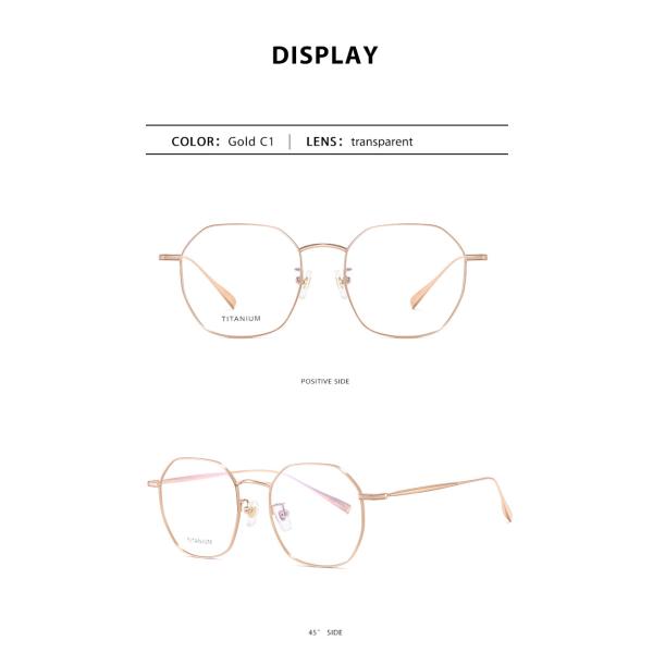 Оптически гибкие стекла рамки титана с прозрачными объективами