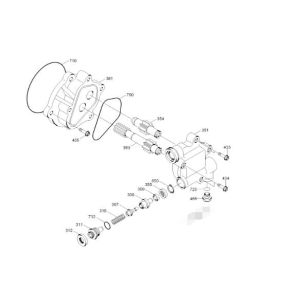 Насос насоса пилота гидравлического насоса с зубчатой передачей XJBN-00520 экскаватора R360LC-7 главный
