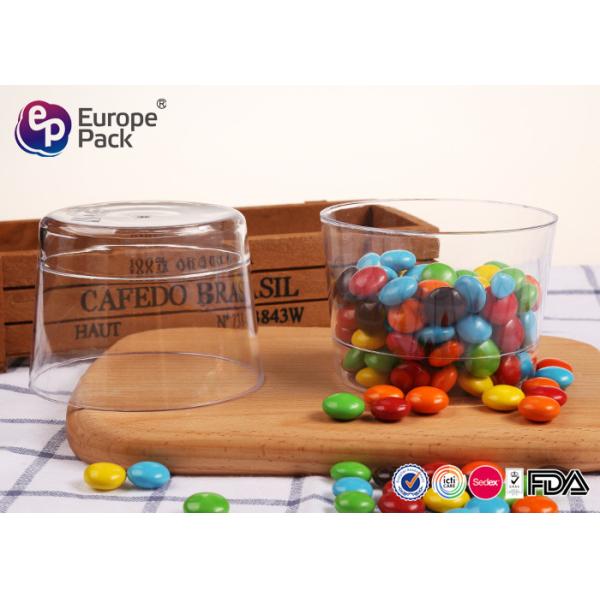 Clear Plastic Dessert Containers 250Ml Round Shape Disposable Dessert Cups