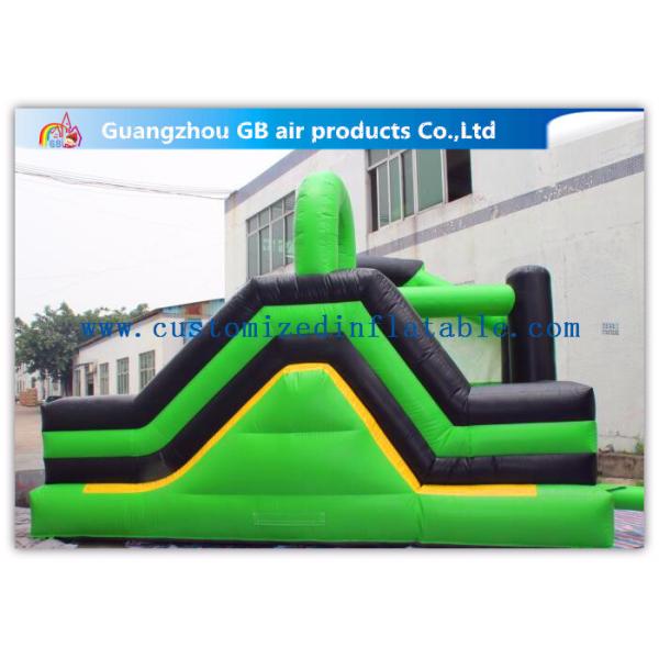 Green Ben 10 Theme Bouncy Castle Slide , Inflatable Jumping Castle For Kids