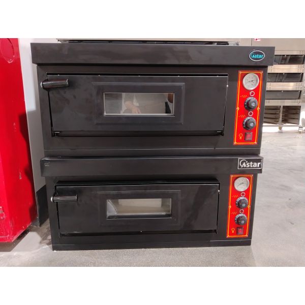 Professional Double Deck Commercial Pizza Oven with 500°C High Temperature and Independent Dual-Zone Control