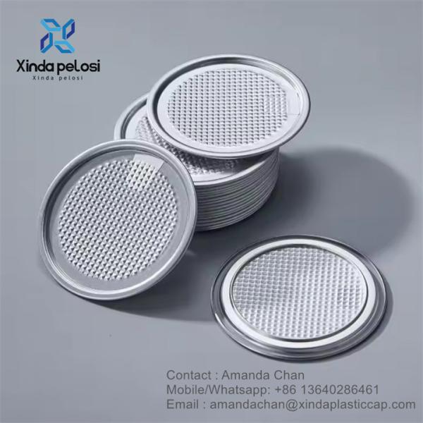 Aluminum Can Foil Seal Lid Aluminum Foil Lid Easy Peel Off Lid For Dry Food