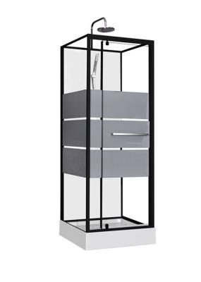Fashion Pivot Door， Corner Shower Stalls , Square Shower Cabin with white acrylic tray