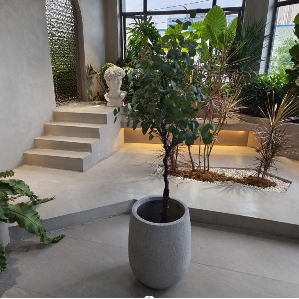 Внутренние и наружные стекловолокно цветочные горшки смола цветочный плантатор Китай оптом