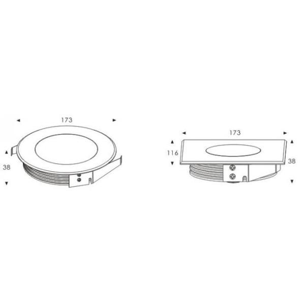FC2XCS0657 FC2XCS0618 (RGB) 6 * 2W несимметричные света СИД Inground с установкой зажима или кронштейна
