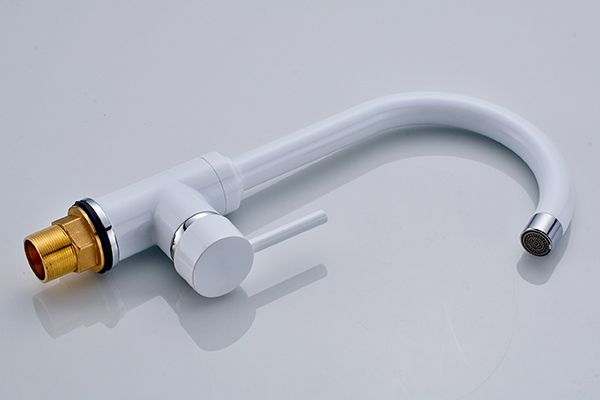 ROVATE Saving Water White Painting Kitchen Sink Mixer UPC Standard