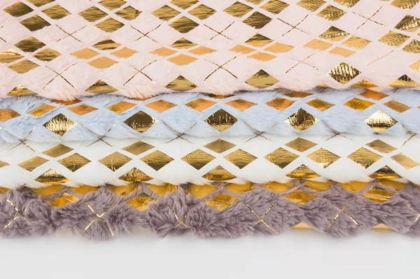 Recycled Velvet Upholstery Bronzing Embossing Damask Fabric Woven Velvet Light Pink Blanket Fabric 100% Polyester Tricot Fabric