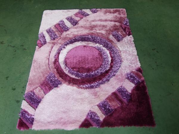 Purple Beautiful Polyester Shaggy Carpet Good Design