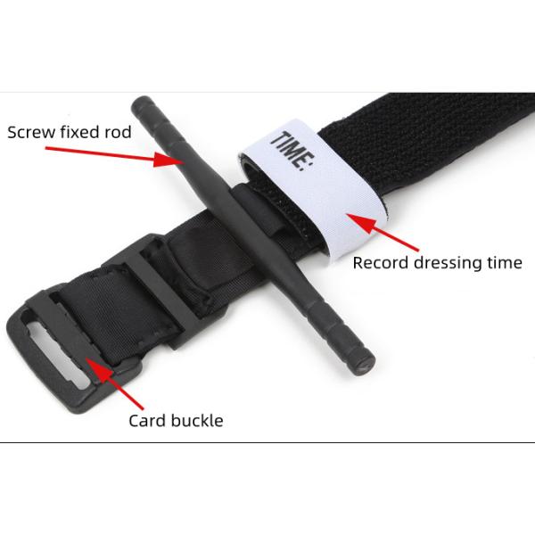 Single Handed Nylon Military Camping Gear 75cm Military Emergency Tourniquet