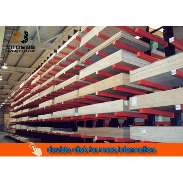 Powder Coating Cantilever Steel Storage Racks , Heavy Duty Cantilever Racks