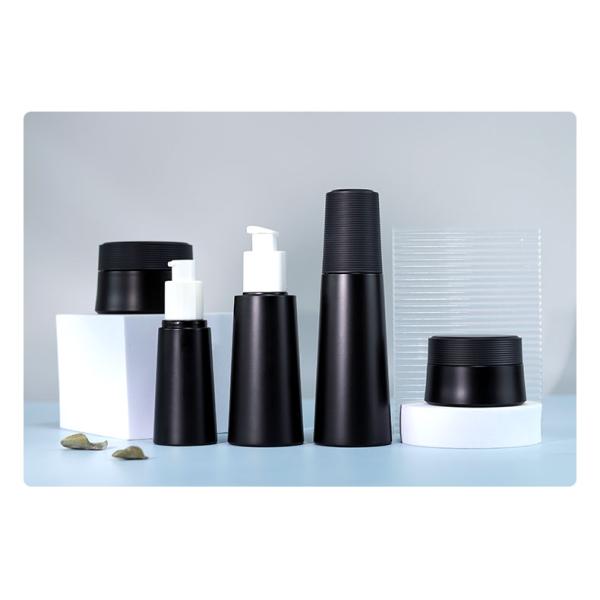 Botella de embalaje de cosméticos de 100 ml 120 ml Negro 50 g Contenedores de loción de plástico con tapas PETG