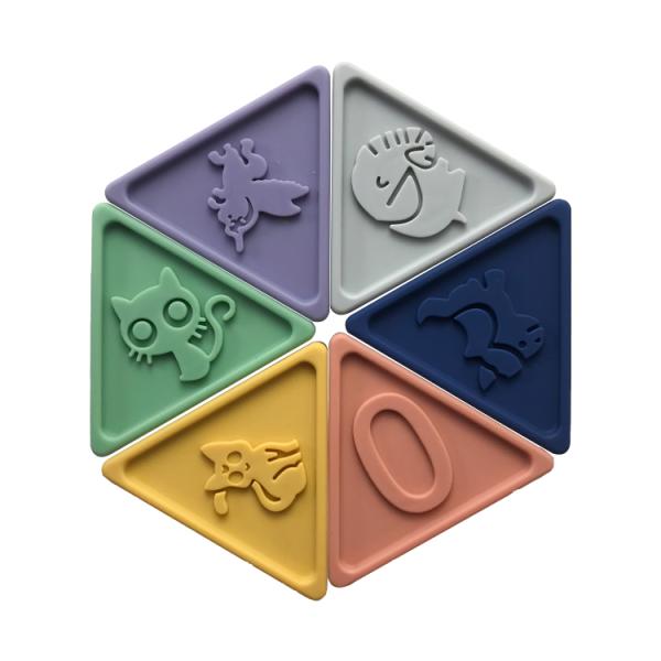 Картины игрушки отработочных детей строительные блоки воспитательной животной триангулярные