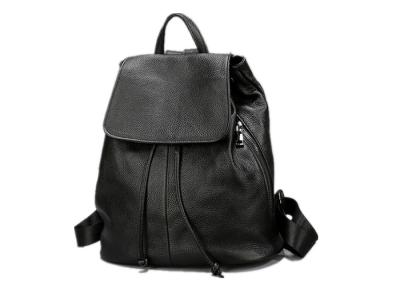 Durable Large Space Black Color Womens Backpack Bags With Drawstring Closure