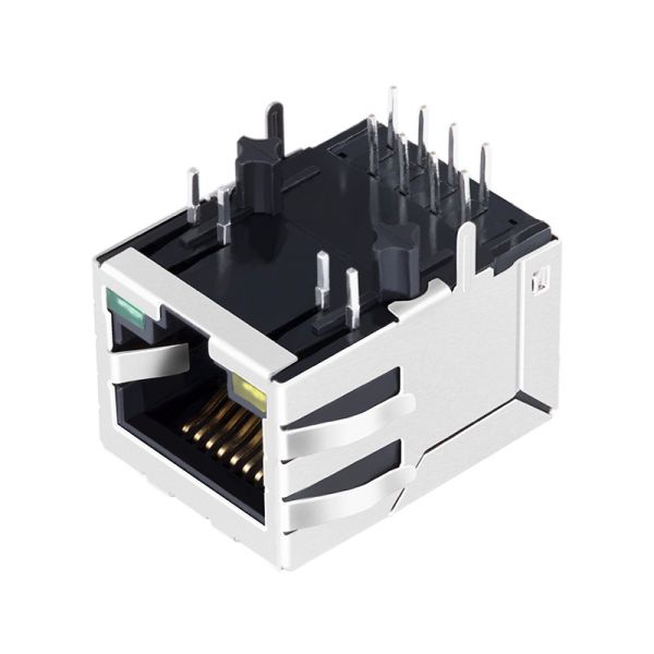 LPJ4013EDNL 10/100 Base-T RJ45 Magnetic Jack With LED & EMI Shielding