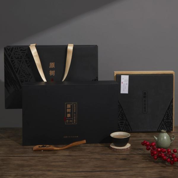 Custom Tea Gift Packaging Box Recyclable Wooden Box Paper Bag With Logo