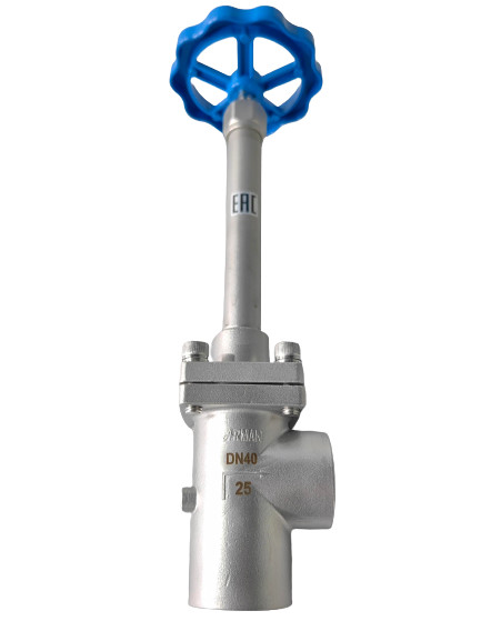 Robinet d'arrêt sphérique cryogénique d'angle d'axe de manuel d'acier inoxydable