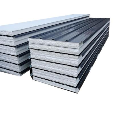 Painéis de telhado de EPS de poliestireno branco-azul para oficina de estruturas de grande comprimento