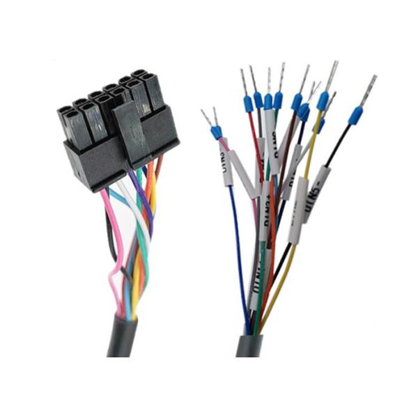 Molex 3.0 43025-1200 Micro Fit To Ferrule Terminal  Wire Harness With 2464 24awg Pvc Cable