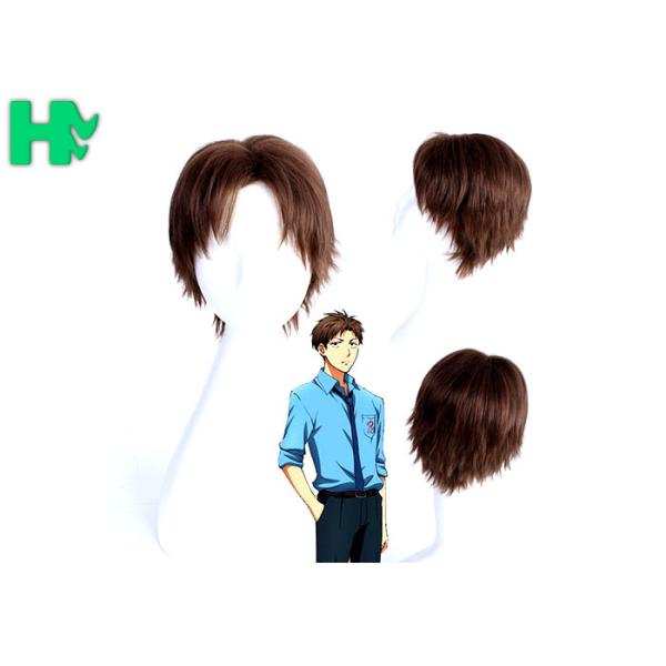 Cute Long Black Cosplay Wig / Kanekalon Cosplay Wigs No Wastage