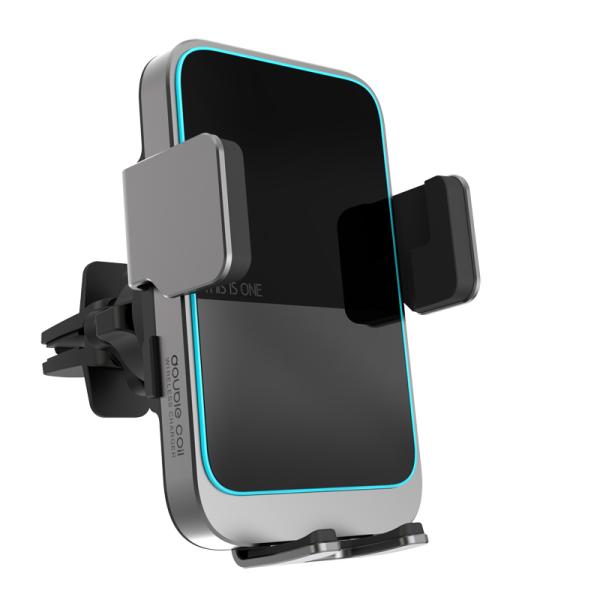 Aluminum Alloy iPhone Wireless Charger with 12-24V Voltage and FOD Automatic Recognition for Hands-Free Car Use