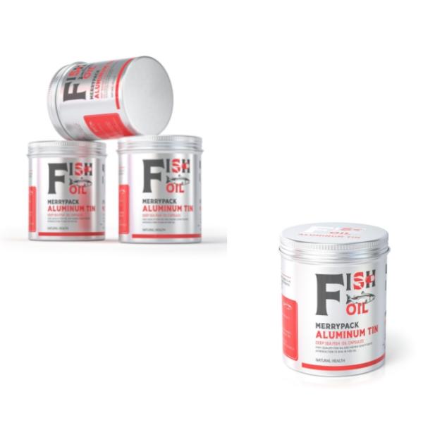 Tight Seal Fish Oil 500ml Aluminum Food Cans 80*100mm