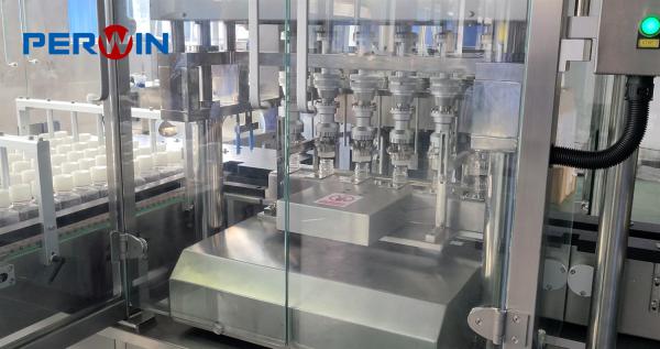 Máquina de enchimento de meios controlada por ecrã táctil PLC