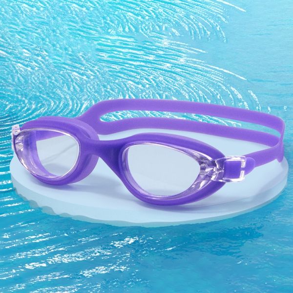 Fog Resistance Children Swimming Goggles With Rainbow Plating Lenses For Youth