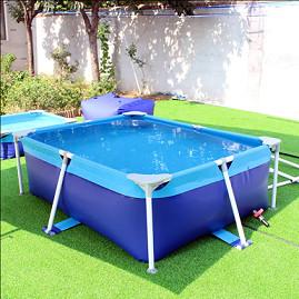 Blue Inflatable Canvas Swimming Pool Rust Resistant For Backyard