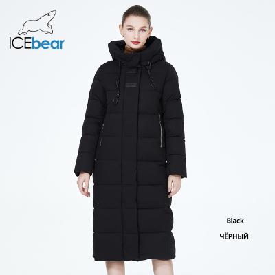 115cm Ladies Padded Winter Coats Cotton Black Padded Coat Womens
