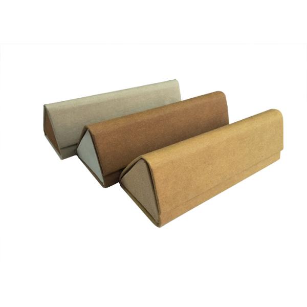 Recycled Kraft Paper Hard case For Reading Glasses Triangle Optical Case Box
